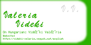 valeria videki business card